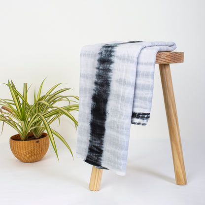 White Tie Dye Shibori Cotton Fabric