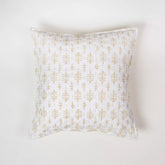 Yellow Booty Kantha Quilted Cushion Cover