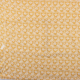Yellow Floral Block Printed Indian Fabric