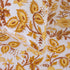 Yellow Floral Hand Block Printed Cotton Bed Sheet