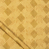 Yellow Ikat Hand Block Printed Dabu Kantha Running Fabric