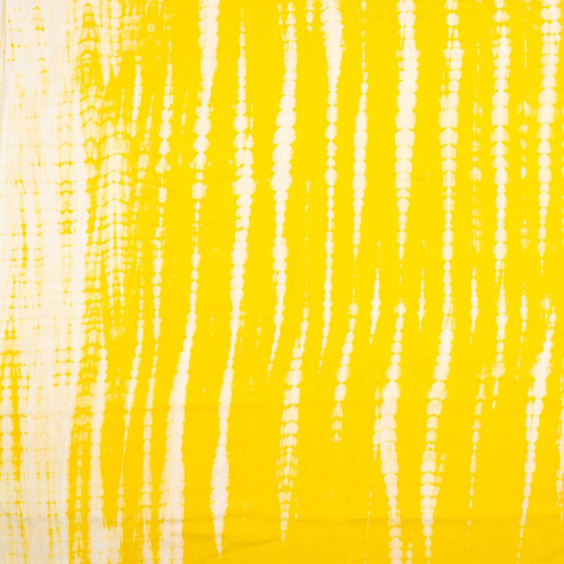 Yellow Natural Tie Dye Cotton Shibori Fabric