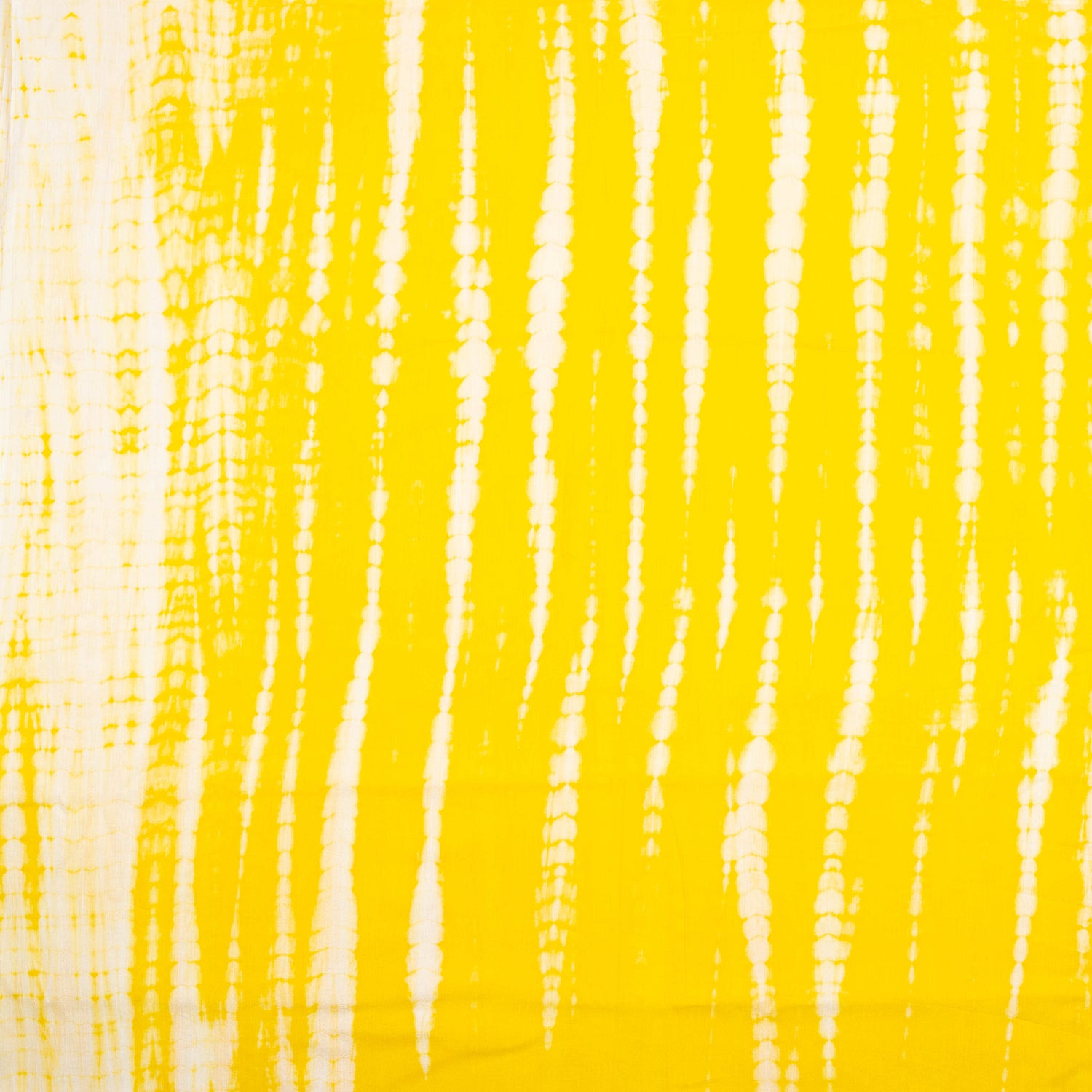 Yellow Natural Tie Dye Cotton Shibori Fabric