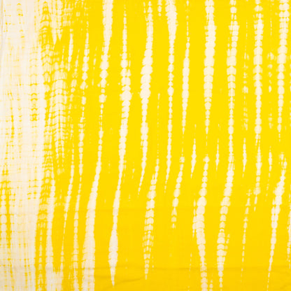 Yellow Natural Tie Dye Cotton Shibori Fabric