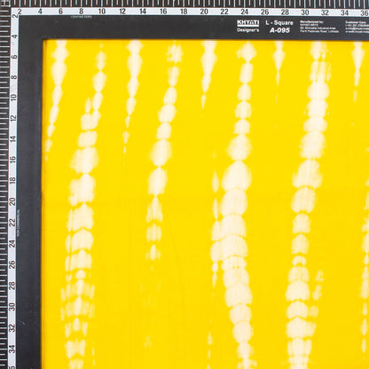 Yellow Natural Tie Dye Cotton Shibori Fabric