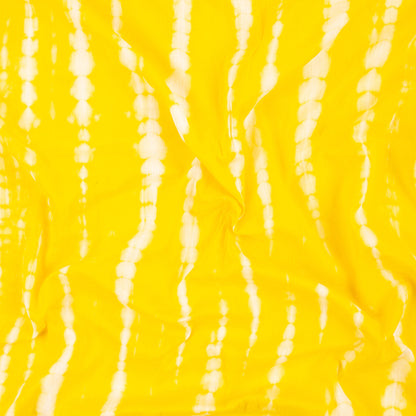 Yellow Natural Tie Dye Cotton Shibori Fabric