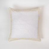 Yellow Stripe Pure Cotton Quilted Kantha Cushion Cover