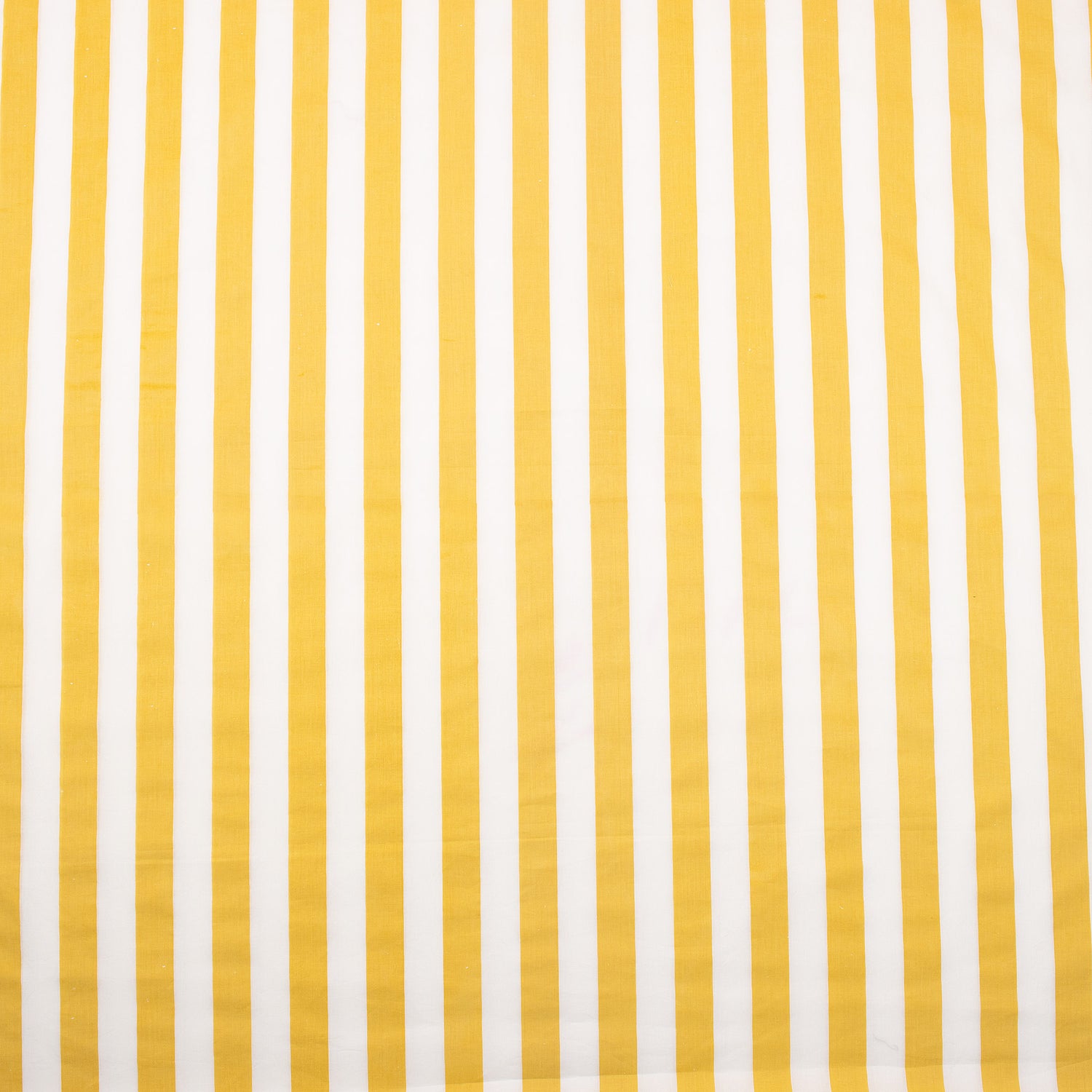 Yellow Striped Hand Block Cotton Running Fabric