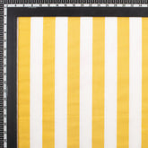 Yellow Striped Hand Block Cotton Running Fabric