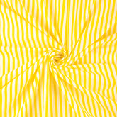 Yellow Striped Hand Block Print Cotton Fabric