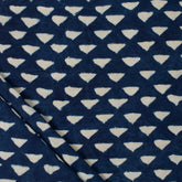 eometrical Printed Indigo Duck Fabric