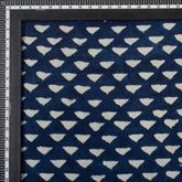 eometrical Printed Indigo Duck Fabric