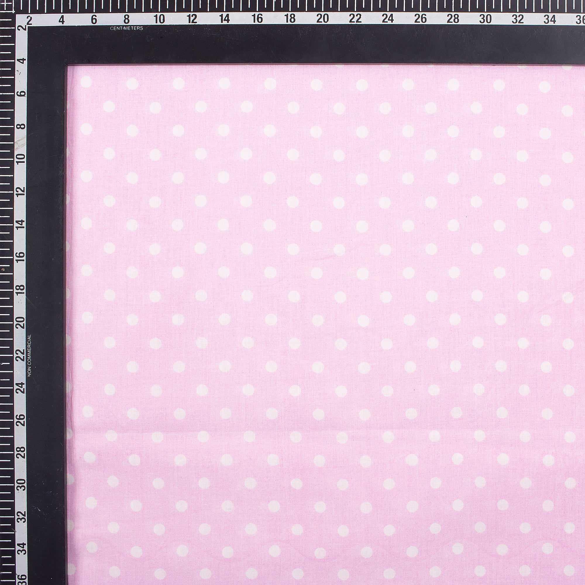 Pink Polka Dots Soft Cotton Hand Block Print Fabric